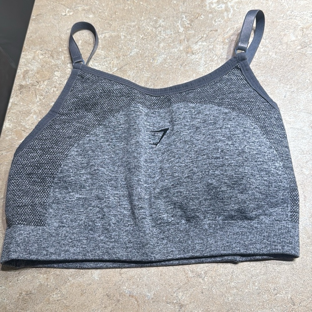 Gymshark Heathered Charcoal Seamless Sports Bralette